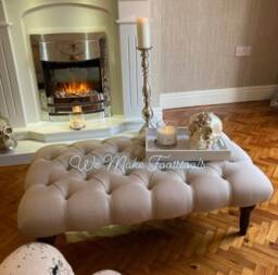 Rectangular Chesterfield Footstool/Coffee Table Pouffe