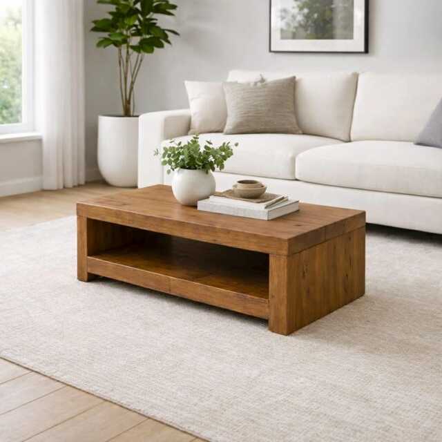 The Farmhouse Coffee Table - Wooden Rustic Handcrafted - image 1