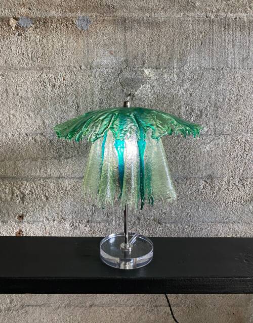 The Nico Lamp. Unique Handmade Fiberglass Resin Drip Lamp, Ambient Mushroom Light, Jellyfish Home Decor One-Of-A-Kind Light Fixture - image 1