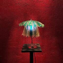 The Nico Lamp. Unique Handmade Fiberglass Resin Drip Lamp, Ambient Mushroom Light, Jellyfish Home Decor One-Of-A-Kind Light Fixture - thumbnail 3