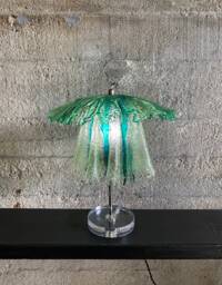 The Nico Lamp. Unique Handmade Fiberglass Resin Drip Lamp, Ambient Mushroom Light, Jellyfish Home Decor One-Of-A-Kind Light Fixture - thumbnail 1