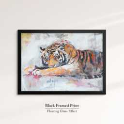 Tiger Abstract Oil Painting Framed Print & Canvas Large Sizes Wall Art Poster Animal Home Decor Interior Gift Idea - thumbnail 2