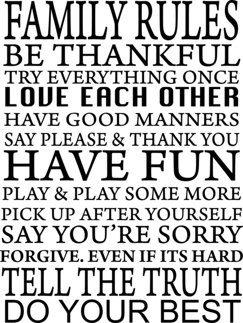 Family Rules Printable Wall Art