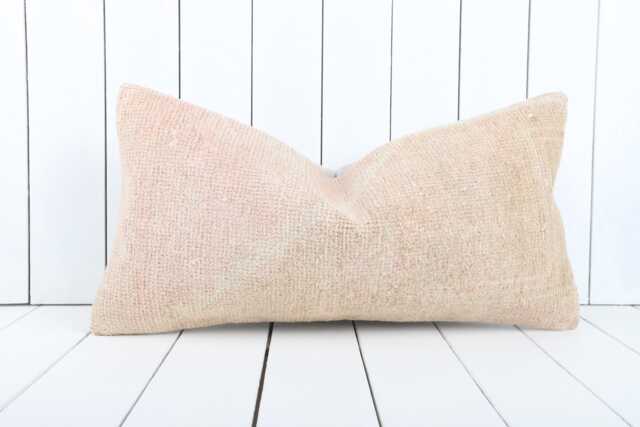 Handmade Lumbar Kilim Pillow Cover Boho Decor - 12x24 - image 1