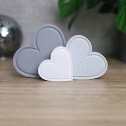Heart Ornaments Set Of 3 Modern Home Decor Set, Freestanding Hearts Ornament - thumbnail 2