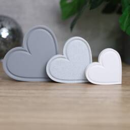 Heart Ornaments Set Of 3 Modern Home Decor Set, Freestanding Hearts Ornament - thumbnail 3