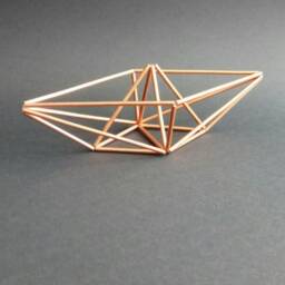 Unique Air Planters, Air Plant Holder, Paperboat Airplants Display, Geometric Cubicle Decor - thumbnail 3