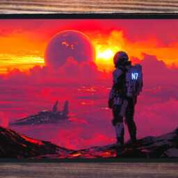 Mass Effect Inspired N7 Hero Poster V3- Sci-Fi Wall Art - Gaming Decor Merch - thumbnail 3