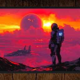 Mass Effect Inspired N7 Hero Poster V3- Sci-Fi Wall Art - Gaming Decor Merch - thumbnail 2