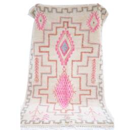 Pastel Moroccan Area Rug , Pink Berber Carpet Genuine Wool Handmade Rug, Nursery Area Tapis Berbere, Teppich - thumbnail 1