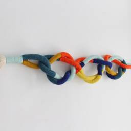 Handmade Cotton Rope Sculpture Knot Wall Art, Contemporary Decorno Tariffs/Fees To Usa - thumbnail 2