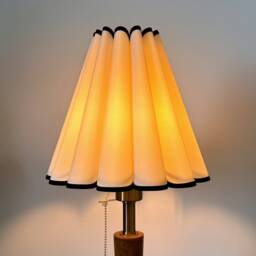 Handmade Black Trim Fabric Taller Pleated Ruffle Flower Petals Lampshade Table Lamps Pendant Light Shades Home Furnishing Lamp Decor - thumbnail 2