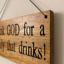 Funny Reclaimed Wood Sign Rustic Bar Plaque - thumbnail 3
