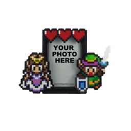 Legend Of Zelda Picture Frame - Couples Nerdy Wedding Gift Video Game Pixel - thumbnail 3