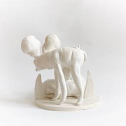 White Animals Sculpture, Large Figurine, Bedroom Decor, Modern Table Boho Apartment, Ceramic Sculpture - thumbnail 4