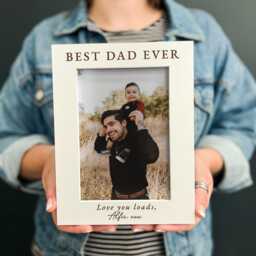 Personalised Dad Christmas Gift Photo Frame - Best Ever Gift, Gifts For New From Kids, Dads Birthday Present, Custom Engraved - thumbnail 1