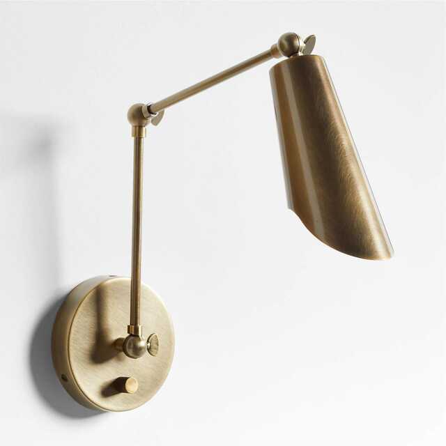 Mid Century Modern Brass Wall Sconce Stilnovo-Inspired Adjustable Light- Aurelia Metal Articulating Light - image 1