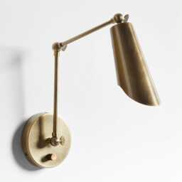 Mid Century Modern Brass Wall Sconce Stilnovo-Inspired Adjustable Light- Aurelia Metal Articulating Light - thumbnail 1