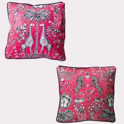Clarke & Pink Zebra Print Cushion Cover Safari Home Decor - thumbnail 3