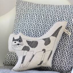 Cat Pillow Morle, Face Pillow, Cat Motif Motif, Cats, Decorative Friends, Accessories - thumbnail 3