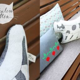 Cat Pillow Morle, Face Pillow, Cat Motif Motif, Cats, Decorative Friends, Accessories - thumbnail 2