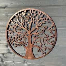 Handmade Bronze Tree Of Life Wall Art Indoors/Outdoors 40cm Metal, Garden/Indoor Wall Art Powder Coated Steel - thumbnail 4