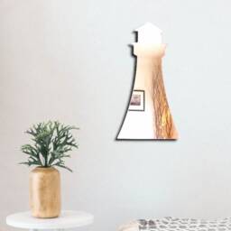 Lighthouse Acrylic Mirror Wall Art Personalized Engraving Available - thumbnail 2