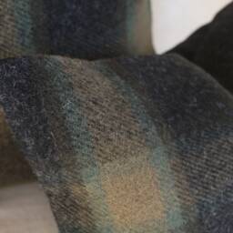 Metolius Plaid Pillow Cover, Gray & Gold Wool Cover - thumbnail 3