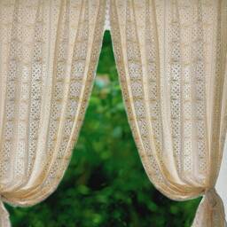 Elegant Crochet Curtain, Unique Hollow Knitted Sheer Window Treatment, Dreamy Bohemian Home Accent - thumbnail 2