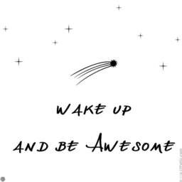 Wake Up & Be Awesome Vinyl Wall Decal Kids Room Decor - thumbnail 3