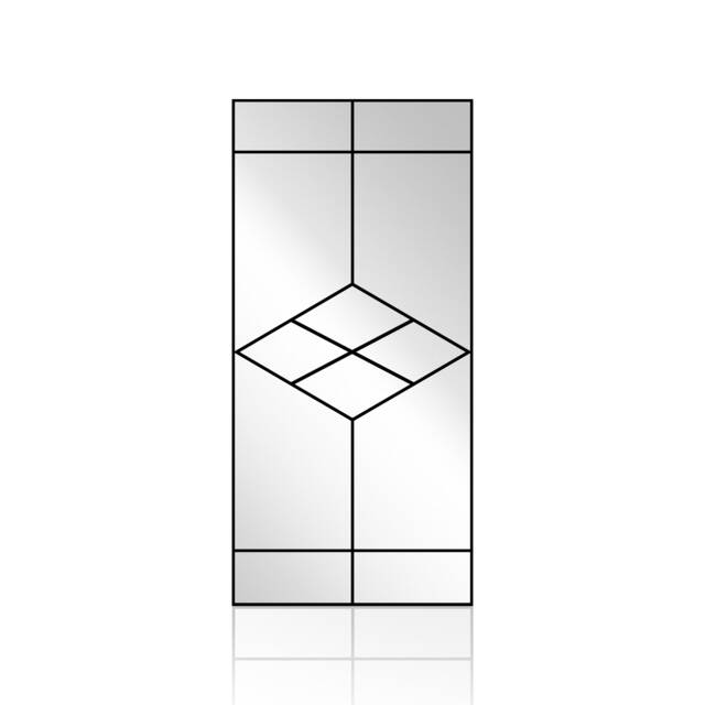 Gold Art Deco Mirror, Wall Decor, Stained Glass Home Decor - image 1