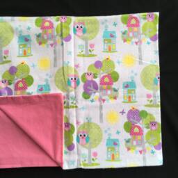Pink Owl Handmade Baby Blanket - thumbnail 2