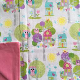 Pink Owl Handmade Baby Blanket
