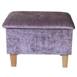 Small Dressing Table Storage Stool in A Pastiche Slub Petal Fabric Sr18014 - thumbnail 3