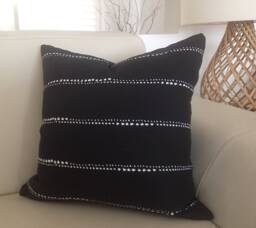 Black & White Cotton Cushion Cover Modern Lounge Pillows - thumbnail 1