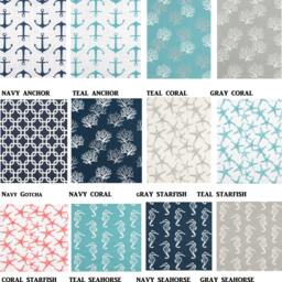 Nautical Starfish Valance Coastal Kitchen, Baby, Or Kids Room Decor - thumbnail 2