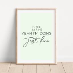 I'm Fine Mcfly Lyrics Print, Power To Play, Music Lyric Poster, Bedroom Wall Art, Home Decor, Living Room, Above Sofa Typography Poster - thumbnail 3