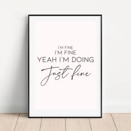 I'm Fine Mcfly Lyrics Print, Power To Play, Music Lyric Poster, Bedroom Wall Art, Home Decor, Living Room, Above Sofa Typography Poster - thumbnail 4