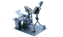 Welded Metal Gifts For Secretary Nuts & Bolts Sculpture, Customer Service Agent Gifts, Employee Appreciation - thumbnail 1