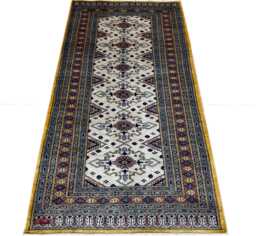 3x6 Beige Color Bokhara Rug - 0.90x1.85 Bedroom Luxury Area Turkish Fine Quality Afghan