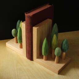 Tree Book Ends, Oak Bookends, Green/ Eco Wedding Gift, Home Decor, Gift For Grandpa, Mantel Decor - thumbnail 3