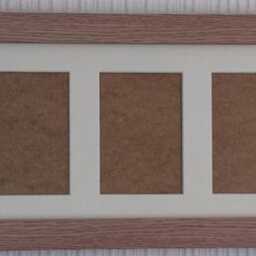 Multi Photo Picture Frame Oak Colour With Ivory Mount Paper, Holds 7 - 5x3.5'' Photos - thumbnail 2