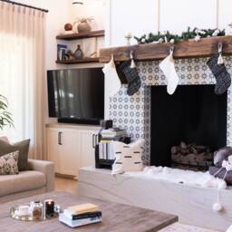 Christmas Decor, Mudcloth Stockings, Mud Cloth Farmhouse Personalized Boho Decor- Aesthetic Stockings - thumbnail 4