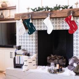 Christmas Decor, Mudcloth Stockings, Mud Cloth Farmhouse Personalized Boho Decor- Aesthetic Stockings - thumbnail 3