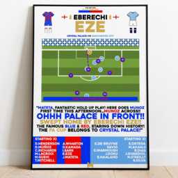 Eberechi Eze V Manchester City Print, Crystal Palace Poster, Football Wall Art, Art Fa Cup Print - thumbnail 2