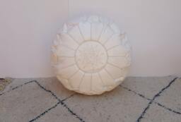 Leather Pouf, Moroccan Poufmoroccan Ottoman Pouf Foostoolmoroccan Leatherpoufsttuning Moroccan - thumbnail 1