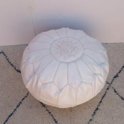 Leather Pouf, Moroccan Poufmoroccan Ottoman Pouf Foostoolmoroccan Leatherpoufsttuning Moroccan - thumbnail 3