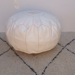 Leather Pouf, Moroccan Poufmoroccan Ottoman Pouf Foostoolmoroccan Leatherpoufsttuning Moroccan - thumbnail 2