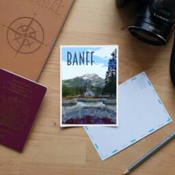 Banff National Park Travel Poster - Retro Style Canada Art Print - thumbnail 3