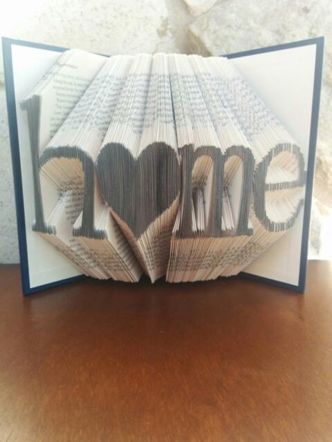 Home - Folded Book Art Fully Customizable, Housewarming, Buyer - image 1